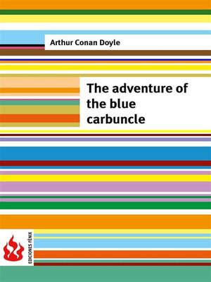 cover image of The adventure of the blue carbuncle (low cost). Limited edition